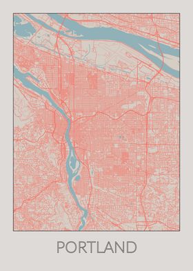 Portland Vintage Map