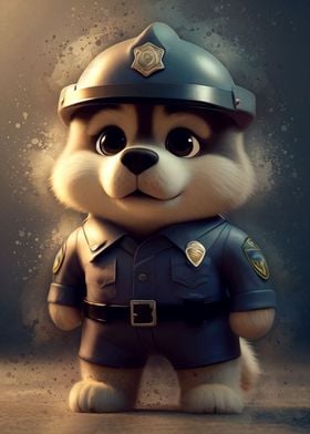 cute siberian husky police