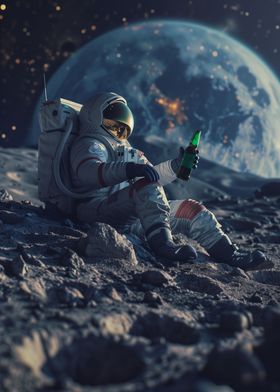 astronaut with Gas juice