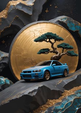 Nissan R34 Bonsai Tree