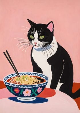 Ramen Cat Poster