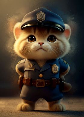 Cute kitty police
