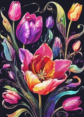 Colorful Tulip 