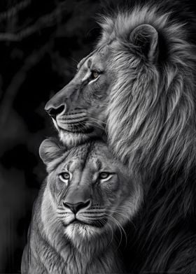 lion and lioness