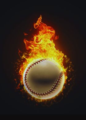 Fire Baseball Cool