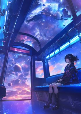 Anime Space Fantasy Train