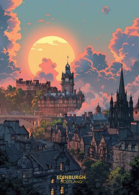 Sunset Edinburgh Scotland