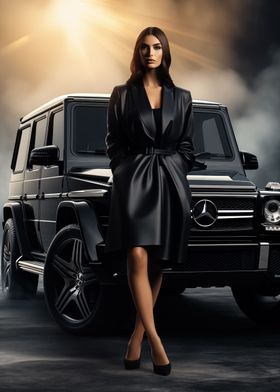 Mercedes G Wagon and girl