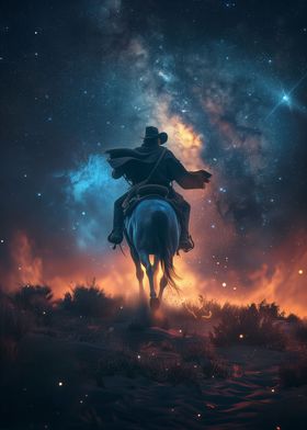 Cowboy Under the Stars