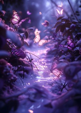 Purple Butterfly Forest