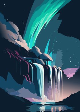 Waterfall Aurora