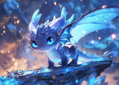 Glowing Azure Dragon