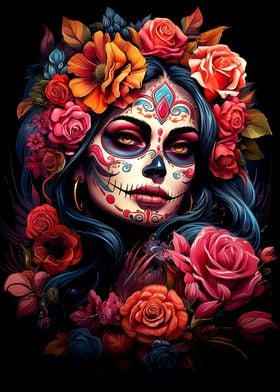 Vibrant Dia de Muertos