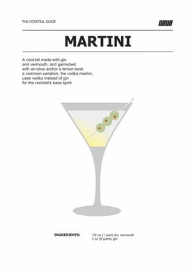 martini cocktail about