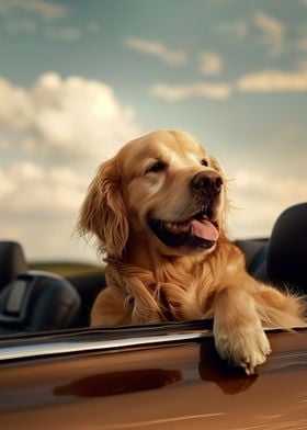 Golden Retriever Cabriolet