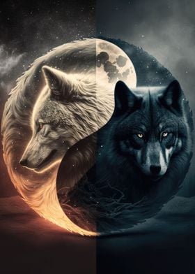 Wolves Yin and Yang