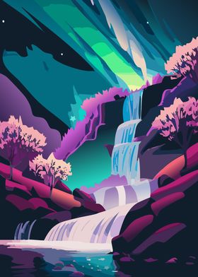 Waterfall Aurora