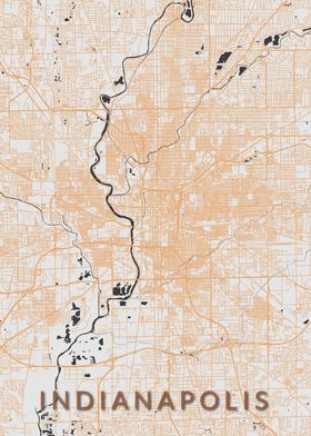 Indianapolis Brown Map