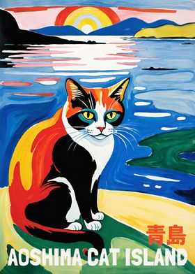 Cat Island Japanese Poster