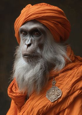 Monkey in Saffron
