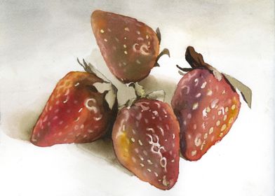 Strawberries fine art 