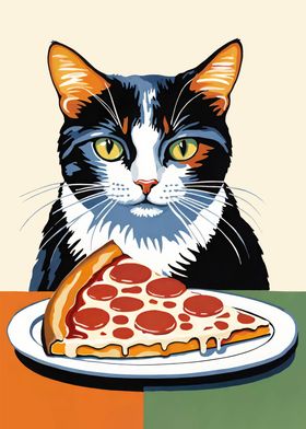 Pizza Cat Poster