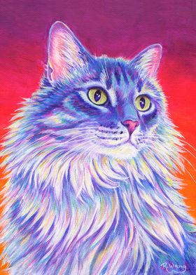 Purple Tabby Cat