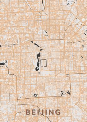 Beijing Brown Orange Map