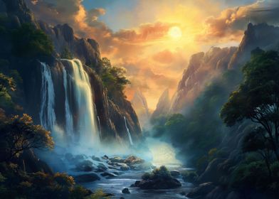 beautiful waterfall