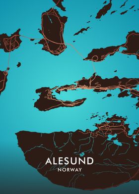 Alesund City Map 