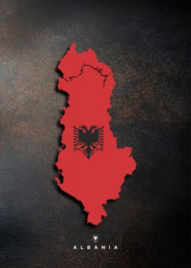 albania flag maps