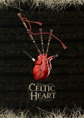 Celtic Bagpipe Heart