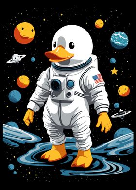 Astronaut Duck and Space