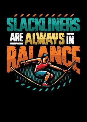 Slackliners In Balance