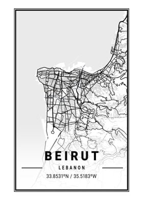 Map of Beirut