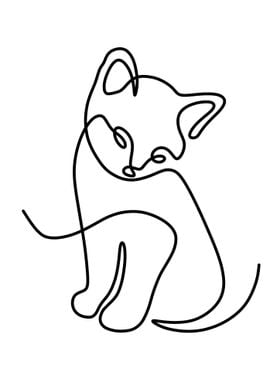 Cat line art