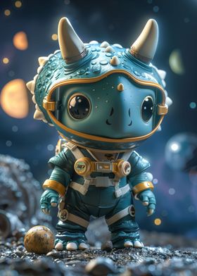 Triceratops Dino in Space