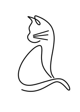 Cat line art