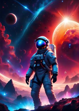 Astronaut colorful