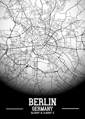 Berlin City Map White