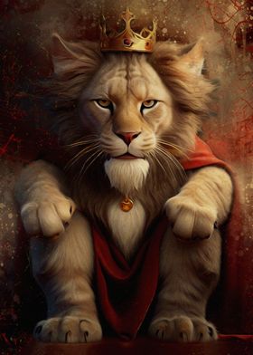 King lion illustration