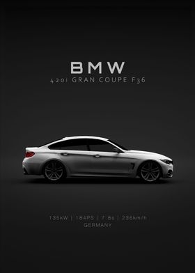 BMW 4Series F36 420i Whit 