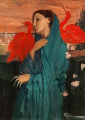 Young Woman with Ibis