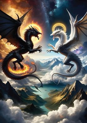 Fantasy dragon Landscapes