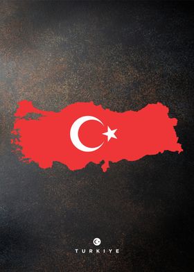 turkiye flag maps