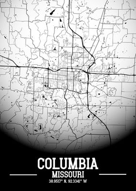 Columbia City Map White