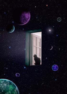 Cat at the window universe