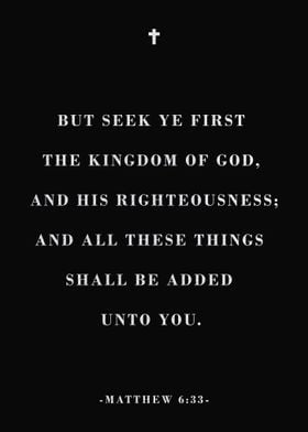 Matthew 6 vs 33