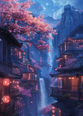 Japanese Waterfall