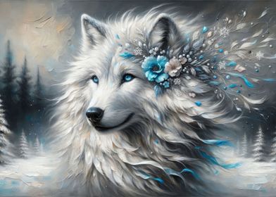 Mystic Winter Wolf Art